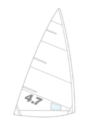 Holt Laser Replacement 4.7 3.8oz Cross Cut Sail Folded